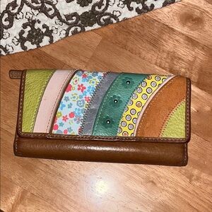 Fossil leather Patchwork Women's Wallet